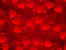 Many little red hearts - Valentine's Day