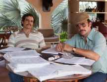The actors Pablo and Gustavo in the Narcos movie