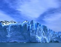 Block of snow in the ocean - Blue nature