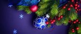 Beautiful blue Christmas accessories - Happy winter Holiday