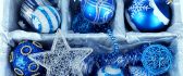 Beautiful blue Christmas accessories - stars and balls
