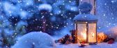 Warm candle in a cold winter night - HD wallpaper