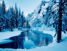 Mountain river - beautiful cold nature