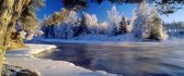 Mountain river - winter season - HD wallpaper