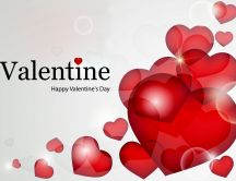 Lots of red hearts - Happy Valentine's Day