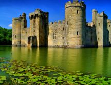Old famous castle in the middle of a lake - HD wallpaper