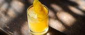 Gin juice with peach - summer fresh drink
