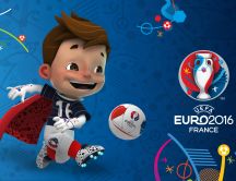 Happy kid - mascot of UEFA Euro 2016 Football games France