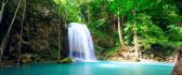 Wonderful waterfall in the middle of the tropical forest