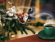 Christmas accessories love coffee flavour - HD wallpaper