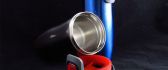 Blue and red thermos for hot coffee - HD wallpaper