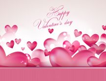 Lots of pink lovely hearts - Happy Valentines Day