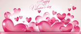 Lots of pink lovely hearts - Happy Valentines Day