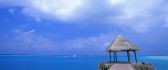 Wooden pavilion in the middle of the blue ocean - Wonderful