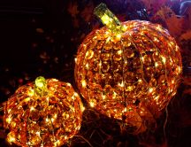 Pumpkin made from orange crystals - Light in fruits