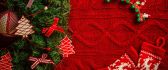 Red Christmas toys and socks - Santa Claus is coming