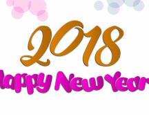 Digital art - Happy New Year 2018 - Pink message