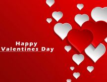 Wallpaper full with red and white hearts - Happy Valentines