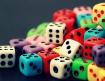 Lots of colorful dices - HD wallpaper