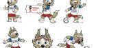 Funny fox mascot of Fifa World cup Russia 2018 - Football