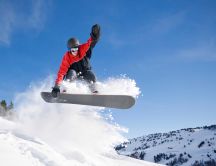 Happy moments in winter season - Snowboard snow time