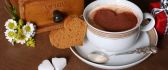 Bread sugar and sweet coffee with cinnamon - Love breakfast