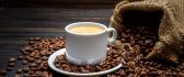 Hot coffee from fresh coffee beans - Morning drink