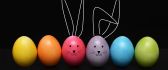 Funny bunny Easter eggs - Happy Spring Holiday