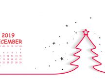 Happy Winter holiday begins on December 2019 - Calendar