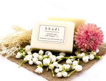 Handmade Khadi floral soap - Hd wallpaper