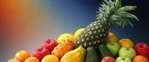 Pineapple is on top of the fruits - Delicious vitamin table