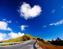 Love on the sky - Beautiful heart cloud shape