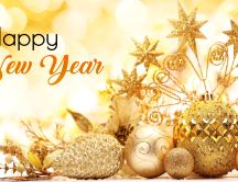 Wonderful magic time - Golden ribbon Happy New Year 2022