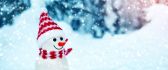 Sweet little snowman - Red scarf and hat - Winter season