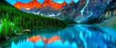 Wonderful 3D nature - mountain mirror in the lake