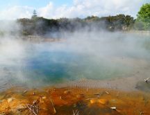 Geothermal water in the lake - Nature is magical