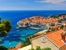 Summer holiday in Croatia - wonderful blue sea water color